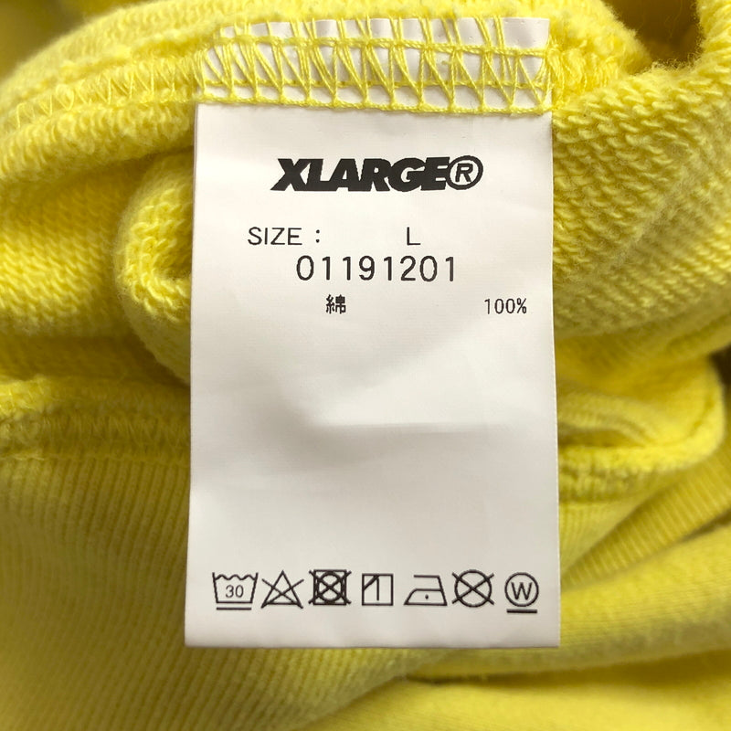 【現状渡し品】【メンズ】 XLARGE エクストララージ SUNSET SLANTED PULLOVER 01191201 プルオーバー パーカー フーディ 長袖 トップス 古着 142-260904-rs-11-fur サイズ：L カラー：イエロー 万代Net店