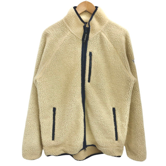 【現状渡し品】【メンズ】 EDWIN エドウィン FLEECE JACKET ET5797-118 ボアジャケット フリースジャケット アウター 145-260323-rs-04-fur サイズ：L カラー：アイボリー系/ネイビー 万代Net店