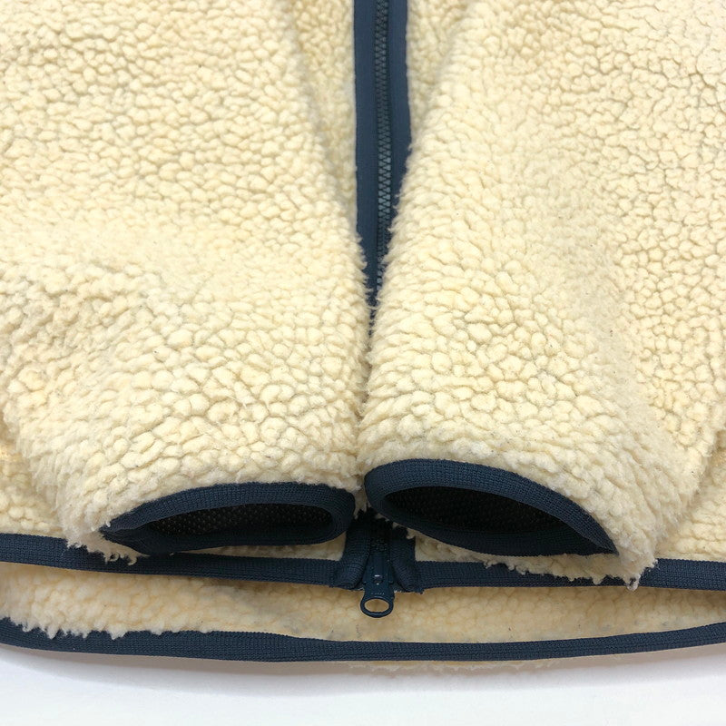 【現状渡し品】【メンズ】 EDWIN エドウィン FLEECE JACKET ET5797-118 ボアジャケット フリースジャケット アウター 145-260323-rs-04-fur サイズ：L カラー：アイボリー系/ネイビー 万代Net店