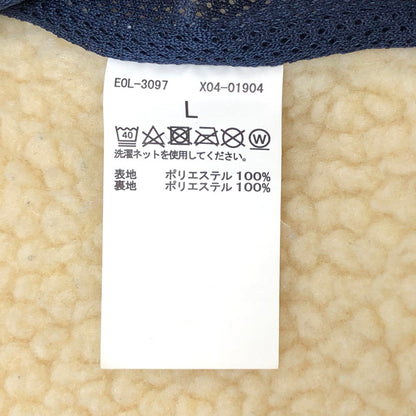 【現状渡し品】【メンズ】 EDWIN エドウィン FLEECE JACKET ET5797-118 ボアジャケット フリースジャケット アウター 145-260323-rs-04-fur サイズ：L カラー：アイボリー系/ネイビー 万代Net店