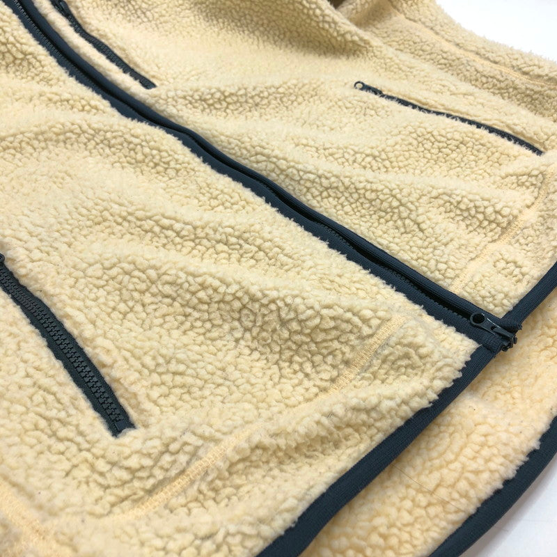 【現状渡し品】【メンズ】 EDWIN エドウィン FLEECE JACKET ET5797-118 ボアジャケット フリースジャケット アウター 145-260323-rs-04-fur サイズ：L カラー：アイボリー系/ネイビー 万代Net店