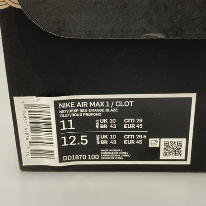 【中古美品】【メンズ】 NIKE ナイキ DD1870-100 AIR MAX1 CLOT スニーカー 160-251214-WA-02-iwa サイズ：29cm カラー：NET/DEEP RED-ORANGE BLAZE 万代Net店