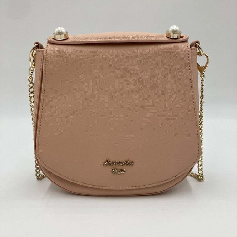 【中古品】【レディース】 Samantha Vega サマンサベガ ミニチェーンバッグ ショルダーバッグ ハンドバッグ 188-251221-SY-08-iwa カラー：キャメル/ゴールド系 万代Net店