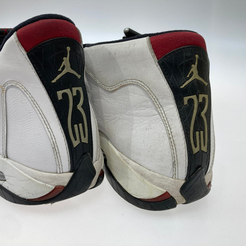 【中古品】【メンズ】 NIKE ナイキ 487471-102 AIR JORDAN 14 RETRO 靴 スニーカー 箱無し 160-250831-NS-03-iwa サイズ：29cm カラー：WHITE BLACK-VARSITY RED 万代Net店