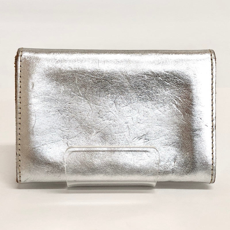 【現状渡し品】【メンズ/レディース】 IL BISONTE イル ビゾンテ CARD CASE SCC004PV0012 カードケース パスケース 名刺入れ カードホルダー 定期入れ レザー 201-250711-rs-04-fur カラー：メタリックシルバー系 万代Net店