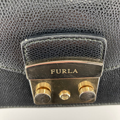 【現状渡し品】【レディース】 Furla フルラ METROPOLIS MINI SHOULDER メトロポリス ミニ ショルダーバッグ 180-250304-OR-06-iwa カラー：ブラック/ゴールド系 万代Net店