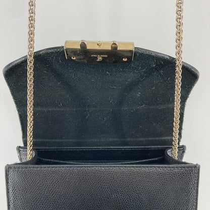 【現状渡し品】【レディース】 Furla フルラ METROPOLIS MINI SHOULDER メトロポリス ミニ ショルダーバッグ 180-250304-OR-06-iwa カラー：ブラック/ゴールド系 万代Net店