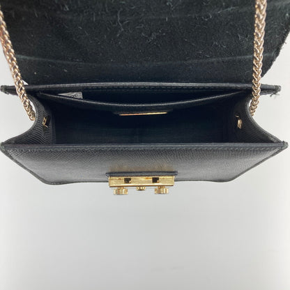【現状渡し品】【レディース】 Furla フルラ METROPOLIS MINI SHOULDER メトロポリス ミニ ショルダーバッグ 180-251221-SY-06-iwa カラー：ブラック/ゴールド系 万代Net店
