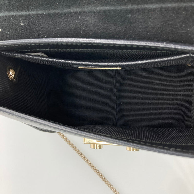 【現状渡し品】【レディース】 Furla フルラ METROPOLIS MINI SHOULDER メトロポリス ミニ ショルダーバッグ 180-250304-OR-06-iwa カラー：ブラック/ゴールド系 万代Net店