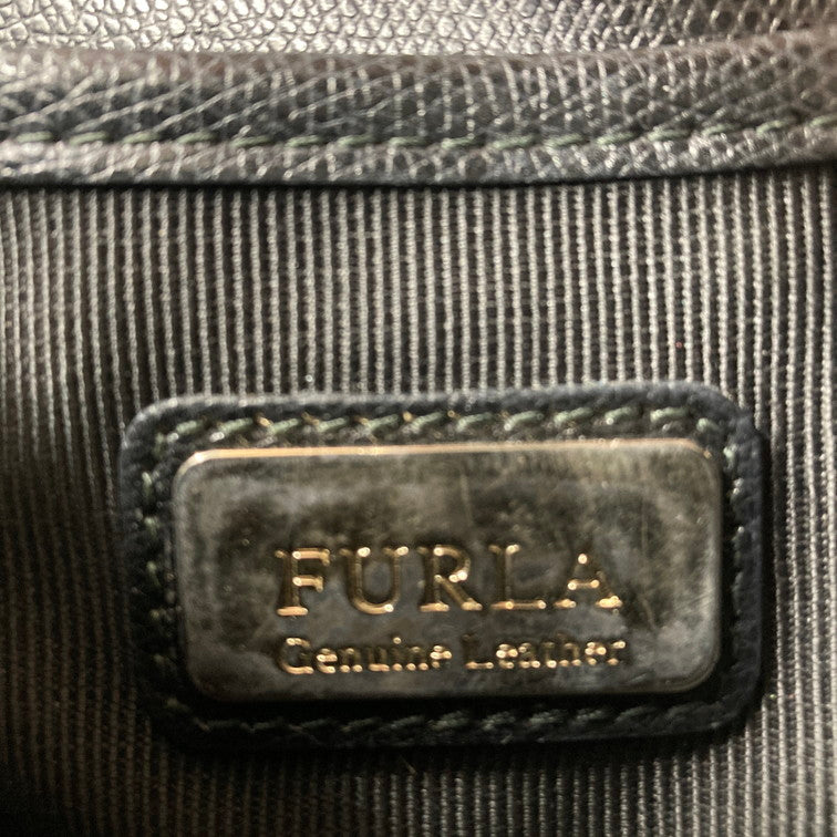 【現状渡し品】【レディース】 Furla フルラ METROPOLIS MINI SHOULDER メトロポリス ミニ ショルダーバッグ 180-250304-OR-06-iwa カラー：ブラック/ゴールド系 万代Net店