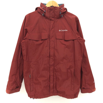 【現状渡し品】【メンズ】 Columbia コロンビア NYLON JACKET WM1053 ナイロンジャケット マウンテンパーカ アウター アウトドア系 144-240325-rs-02-fur サイズ：S カラー：レッドブラウン系 万代Net店