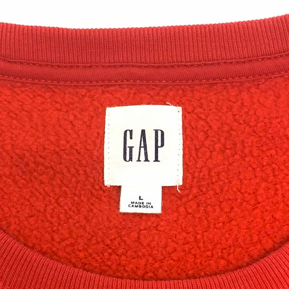 【現状渡し品】【メンズ】 GAP ギャップ トレーナー スウェット トップス ヴィンテージ系 146-251212-yu-02-fur サイズ：L カラー：レッド 万代Net店