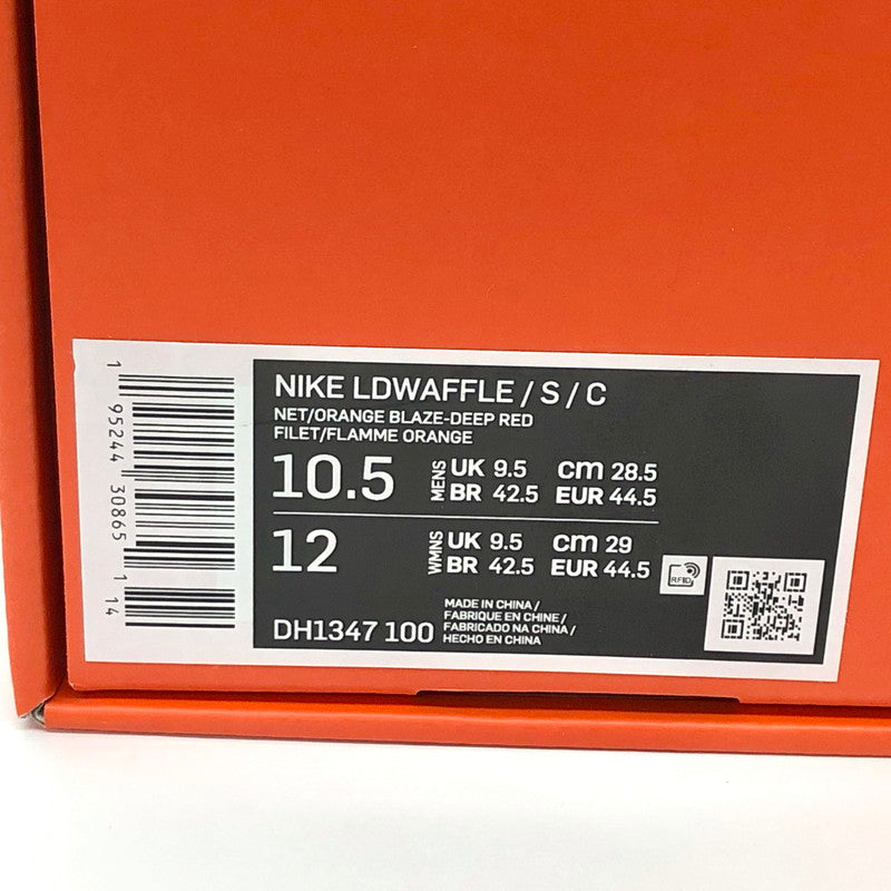 【中古品】【メンズ】 NIKE ナイキ × SACAI × CLOT LD WAFFLE/S/C "ORANGE BLAZE" DH1347-100 LD ワッフル オレンジブレイズ スニーカー シューズ 靴 160-251030-rs-06-fur サイズ：28.5cm US10.5 カラー：オレンジ/ベージュ/レッド 万代Net店