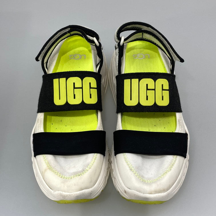 【中古品】【レディース】 UGG アグ SLINGBACK RUNNER サンダル 165-251215-WA-01-iwa サイズ：24cm カラー：ホワイト ブラック イエロー 万代Net店