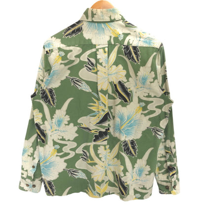 【現状渡し品】【メンズ】 SUN SURF サンサーフ L/S SHIRT SS23187 花柄 総柄 ハワイアンシャツ 長袖 トップス 東洋エンタープライズ アメカジ系 145-251021-rs-02-fur サイズ：S カラー：グリーン系 万代Net店