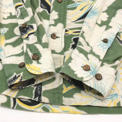【現状渡し品】【メンズ】 SUN SURF サンサーフ L/S SHIRT SS23187 花柄 総柄 ハワイアンシャツ 長袖 トップス 東洋エンタープライズ アメカジ系 145-251021-rs-02-fur サイズ：S カラー：グリーン系 万代Net店