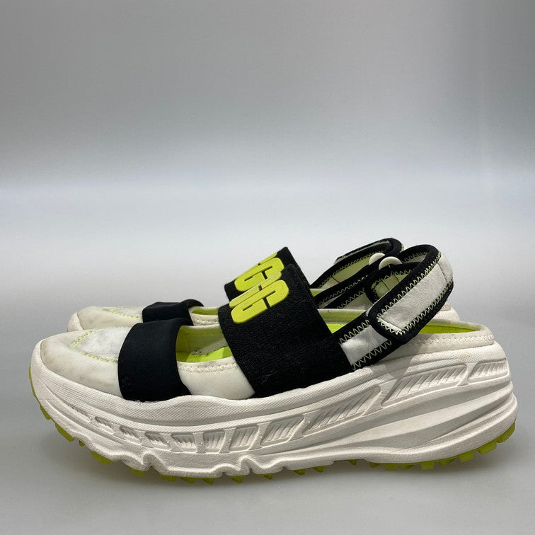 【中古品】【レディース】 UGG アグ SLINGBACK RUNNER サンダル 165-251215-WA-01-iwa サイズ：24cm カラー：ホワイト ブラック イエロー 万代Net店