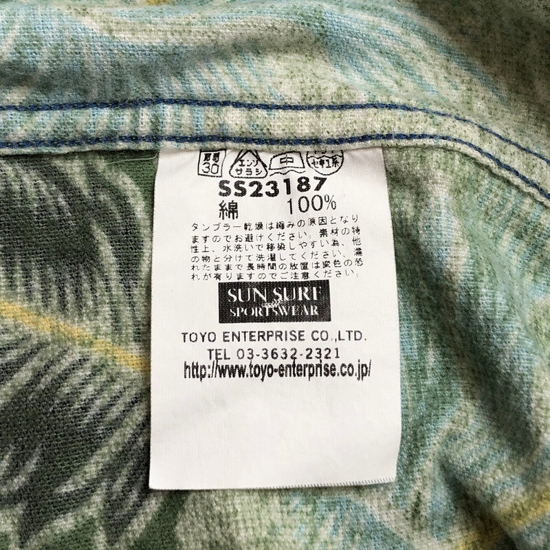 【現状渡し品】【メンズ】 SUN SURF サンサーフ L/S SHIRT SS23187 花柄 総柄 ハワイアンシャツ 長袖 トップス 東洋エンタープライズ アメカジ系 145-251021-rs-02-fur サイズ：S カラー：グリーン系 万代Net店