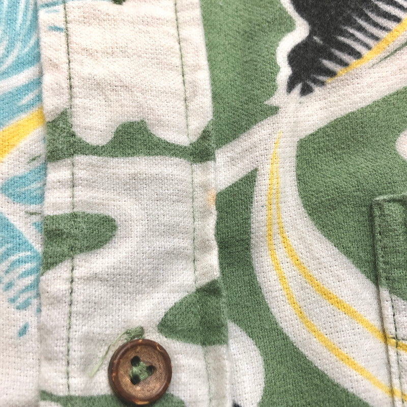 【現状渡し品】【メンズ】 SUN SURF サンサーフ L/S SHIRT SS23187 花柄 総柄 ハワイアンシャツ 長袖 トップス 東洋エンタープライズ アメカジ系 145-251021-rs-02-fur サイズ：S カラー：グリーン系 万代Net店