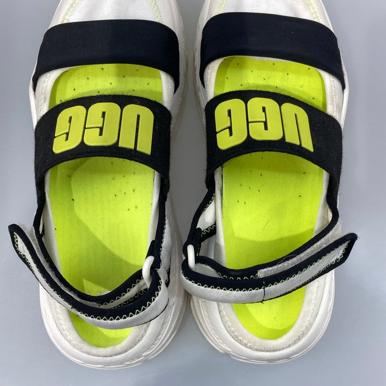 【中古品】【レディース】 UGG アグ SLINGBACK RUNNER サンダル 165-251215-WA-01-iwa サイズ：24cm カラー：ホワイト ブラック イエロー 万代Net店