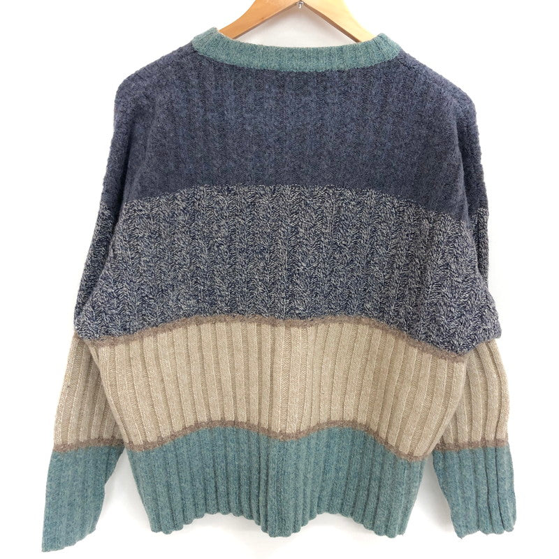 【中古品】【メンズ】 Levi's リーバイス ケーブル編み ニット セーター 長袖 トップス 145-251021-rs-04-fur サイズ：XL カラー：ブルー系 万代Net店