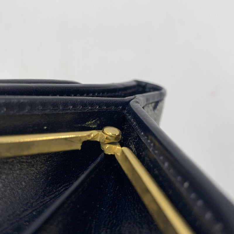 【中古品】【レディース】 CELINE セリーヌ C マカダム柄 ガマ口 財布 181-260206-kh-04-izu カラー：ネイビー系 万代Net店