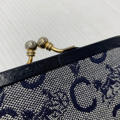 【中古品】【レディース】 CELINE セリーヌ C マカダム柄 ガマ口 財布 181-260206-kh-04-izu カラー：ネイビー系 万代Net店
