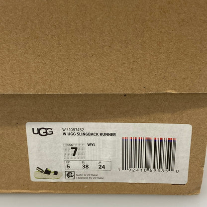 【中古品】【レディース】 UGG アグ SLINGBACK RUNNER サンダル 165-251215-WA-01-iwa サイズ：24cm カラー：ホワイト ブラック イエロー 万代Net店