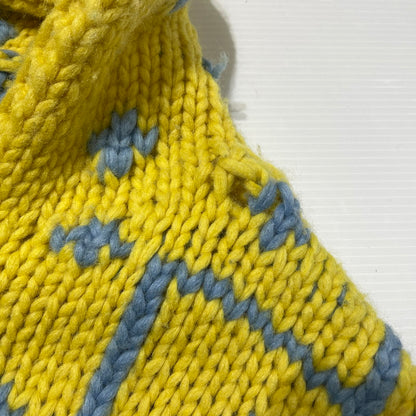 【現状渡し品】【メンズ】 KANATA カナタ COWICHAN KNIT HOODIE カウチン ニット フーディ アウター ジャケット 145-260318-yo-13-tei サイズ：不明 カラー：イエロー/ブルー 万代Net店