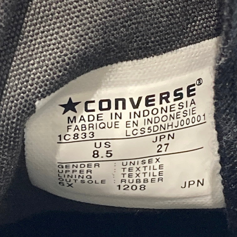 【中古品】【メンズ】 CONVERSE コンバース 1C833 ジャックパーセル ミッド スニーカー 本体のみ（箱なし） 162-251215-WA-02-iwa サイズ：27cm カラー：ブラック 万代Net店