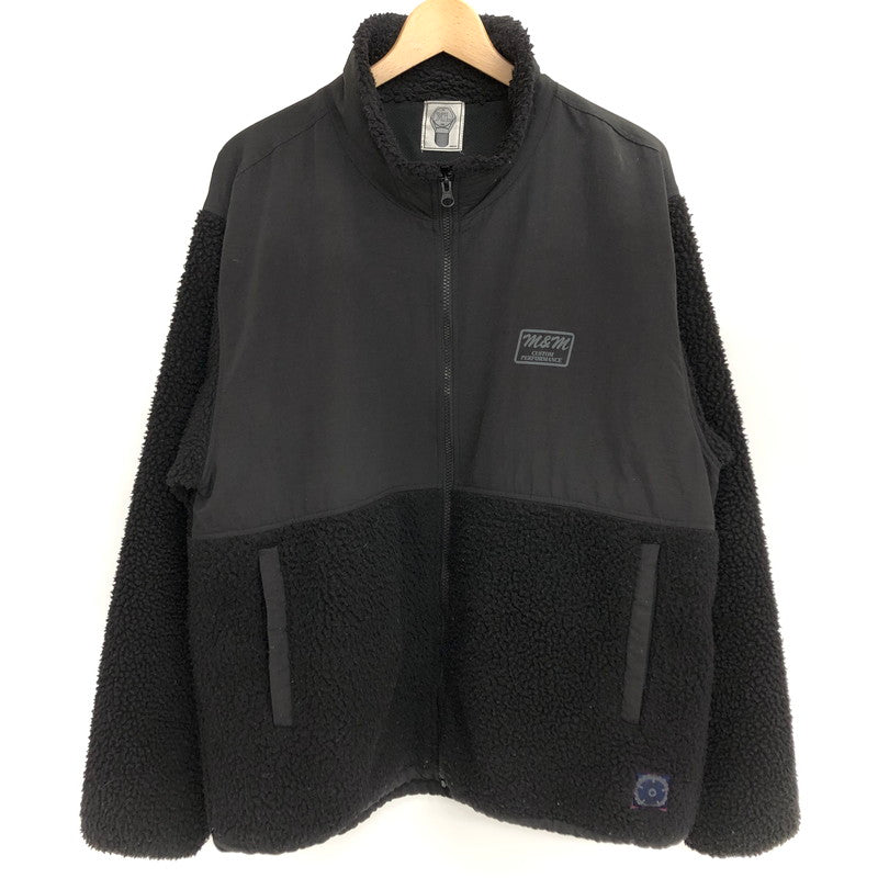 【ジャンク品】【メンズ】 M&M エムアンドエム SHEEPBORE FLEECE STAND JACKET ボアジャケット アウター ストリート系 142-251021-rs-07-fur サイズ：XL カラー：ブラック 万代Net店