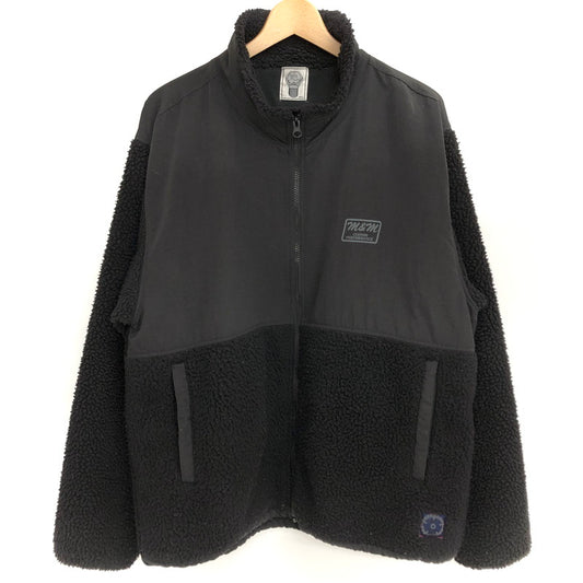 【ジャンク品】【メンズ】 M&M エムアンドエム SHEEPBORE FLEECE STAND JACKET ボアジャケット アウター ストリート系 142-251021-rs-07-fur サイズ：XL カラー：ブラック 万代Net店