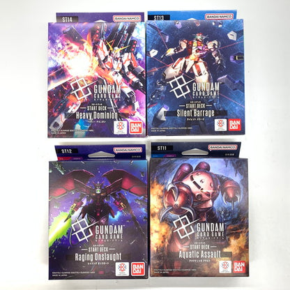 【中古美品】 ガンダムカードゲーム スタートデッキ Flash of Radiance ST11/12/13/14 計4点セット 080-261010-mo-09-fur 万代Net店