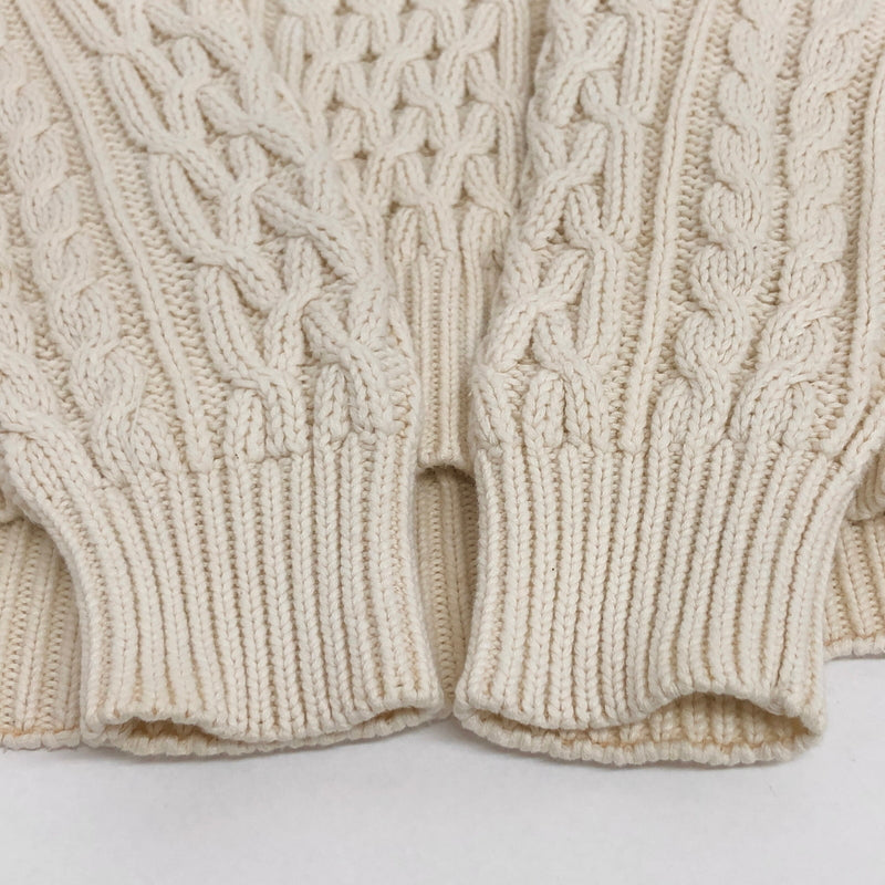 【現状渡し品】【メンズ】 OFF LIMITS 90S FISHERMAN KNIT 34-88126 フィッシャーマンズニット アランセーター 長袖 トップス 古着 ヴィンテージ 146-260907-rs-04-fur サイズ：Free カラー：オフホワイト 万代Net店