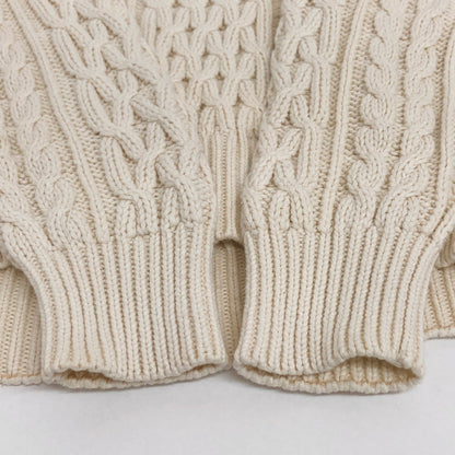 【現状渡し品】【メンズ】 OFF LIMITS 90S FISHERMAN KNIT 34-88126 フィッシャーマンズニット アランセーター 長袖 トップス 古着 ヴィンテージ 146-260907-rs-04-fur サイズ：Free カラー：オフホワイト 万代Net店