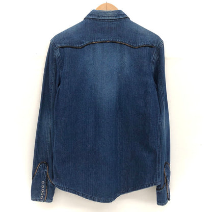 【現状渡し品】【メンズ】 INDIAN インディアン DENIM SHIRT デニムシャツ ウエスタンシャツ 長袖 トップス アメカジ系 145-251223-rs-01-fur サイズ：M カラー：インディゴ 万代Net店