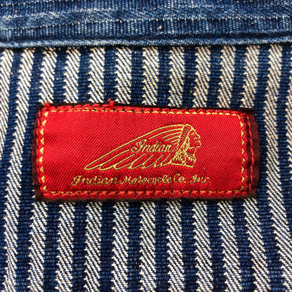 【現状渡し品】【メンズ】 INDIAN インディアン DENIM SHIRT デニムシャツ ウエスタンシャツ 長袖 トップス アメカジ系 145-251223-rs-01-fur サイズ：M カラー：インディゴ 万代Net店