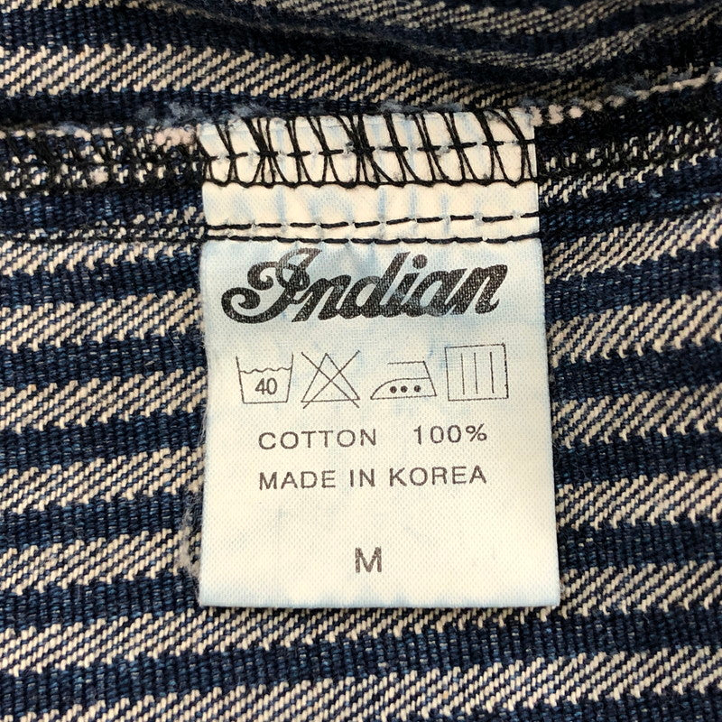 【現状渡し品】【メンズ】 INDIAN インディアン DENIM SHIRT デニムシャツ ウエスタンシャツ 長袖 トップス アメカジ系 145-251223-rs-01-fur サイズ：M カラー：インディゴ 万代Net店