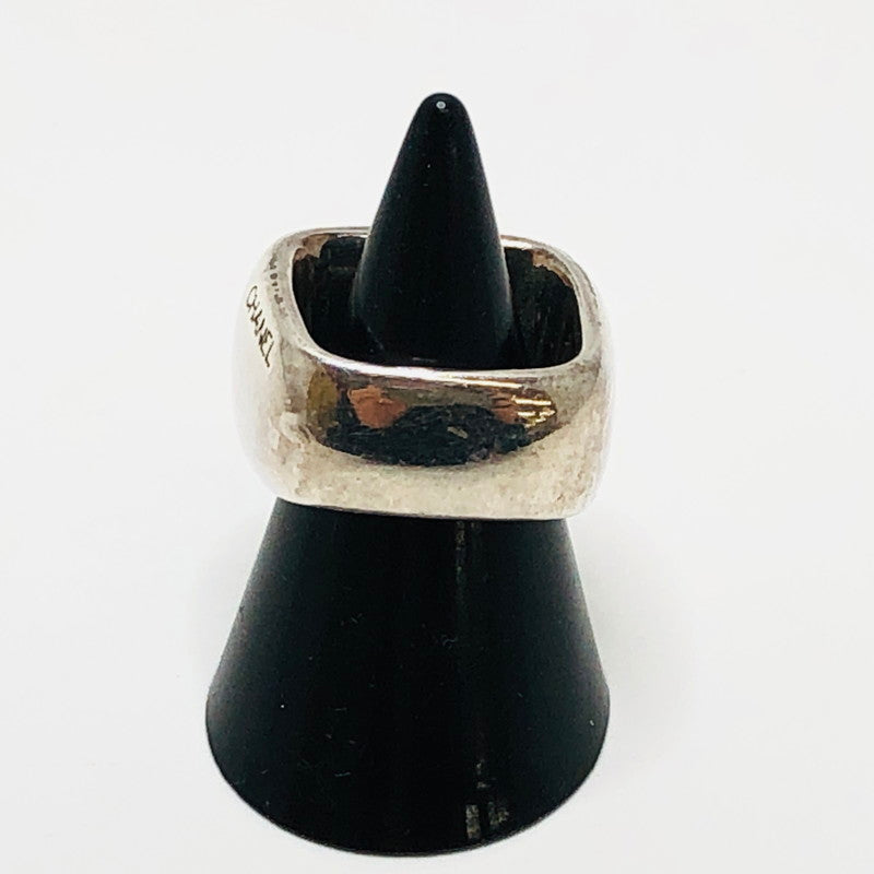 【現状渡し品】【メンズ/レディース】 CHANEL シャネル スクエアリング 指輪 アクセサリー 182-250326-hn-04-fur カラー：シルバー 11号 万代Net店