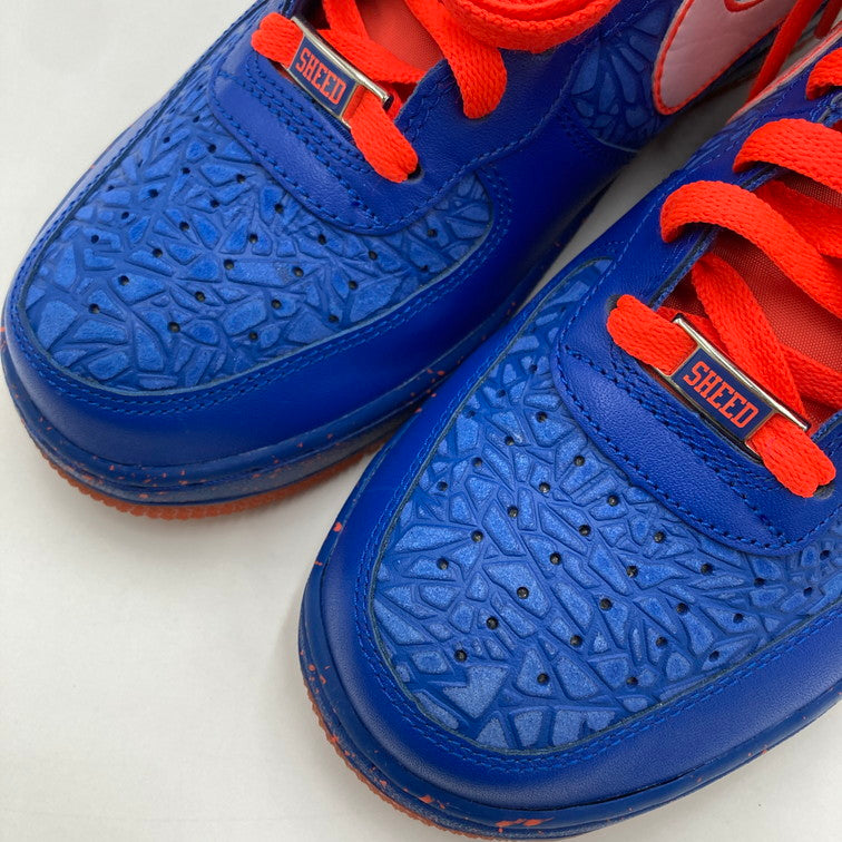 【中古品】【メンズ】 NIKE ナイキ 624185-400/AIR FORCE １ HIGH COMFORT PREMIUM RW QS SHEED WALLACE KNICKS 靴 スニーカー 160-250309-NS-5-iwa サイズ：26.5 カラー：ブルー オレンジ 万代Net店