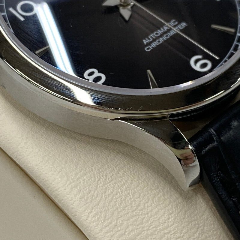【中古品】【メンズ/レディース】 LONGINES ロンジン L2.820.4.56.2 RECORD AUTOMATIC DATE WATCH レコード オートマチック デイト ウォッチ 腕時計 195-260520-cs-14-izu カラー：ブラック×シルバー 万代Net店