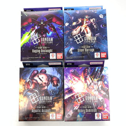 【中古美品】 ガンダムカードゲーム スタートデッキ Flash of Radiance ST11/12/13/14 計4点セット 080-261011-mo-01-fur 万代Net店