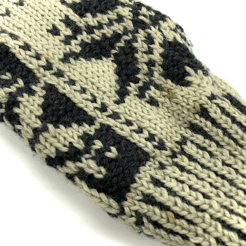 【ジャンク品】【メンズ】 JEFFREY BANKS ジェフリーバンクス WOOL KNIT ウール ニット セーター 長袖 トップス ヴィンテージ系 146-250714-rs-02-fur サイズ：M カラー：カーキ系/ブラック 万代Net店