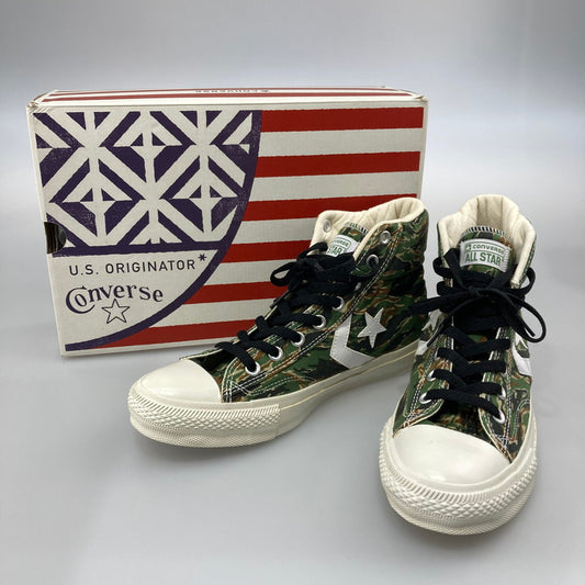 【中古品】【メンズ】 CONVERSE コンバース 1C1082 CANVAS CHEVRONSTAR TG-CAMO HI シェブロンスター スニーカー 162-251216-WA-02-iwa サイズ：27cm カラー：OLIVE 万代Net店