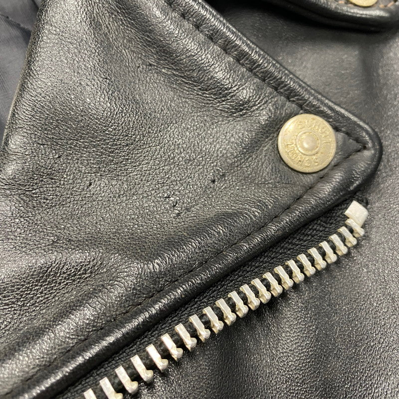 【中古品】【メンズ】 SCHOTT ショット 618H BNDL USA製 80S HORSEHIDE LEATHER DOUBLE RIDERS JACKET ホースハイド レザー ダブル ライダース レザージャケット アウター 145-260520-cs-16-izu サイズ：36 カラー：ブラック 万代Net店