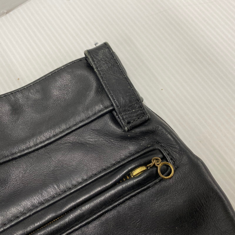 【中古品】【メンズ】 VANSON バンソン USA製 LEATHER RIDERS PANTS レザー ライダース パンツ ボトムス ズボン 156-260520-cs-17-izu サイズ：30 カラー：ブラック 万代Net店