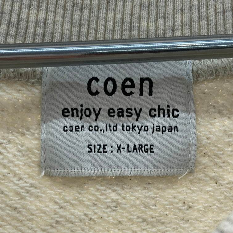 【中古品】【メンズ】 coen コーエン スウェット グレー ウルトラマンキングジョー ラグラン 147-260327-WA-06-iwa サイズ：XL カラー：グレー 万代Net店