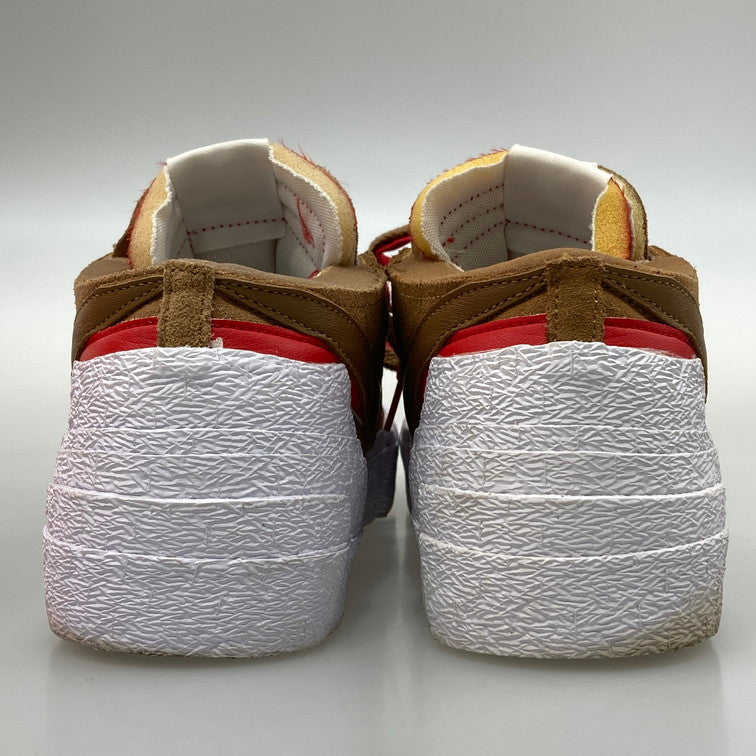 【中古品】【メンズ】 NIKE ナイキ SACAI×NIKE DD1877-200 BLAZER LOW BRITISH TAN ブレーザー ロー スニーカー 160-251219-WA-01-iwa サイズ：29.5cm カラー：LT BRITISH TAN/UNIVERSITY RED 万代Net店