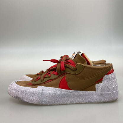 【中古品】【メンズ】 NIKE ナイキ SACAI×NIKE DD1877-200 BLAZER LOW BRITISH TAN ブレーザー ロー スニーカー 160-251219-WA-01-iwa サイズ：29.5cm カラー：LT BRITISH TAN/UNIVERSITY RED 万代Net店