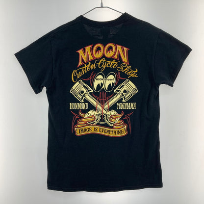 【中古品】【メンズ】 MOON CUSTOM CYCLE SHOP MCCS Tシャツ 145-260327-WA-07-iwa サイズ：S カラー：ブラック 万代Net店